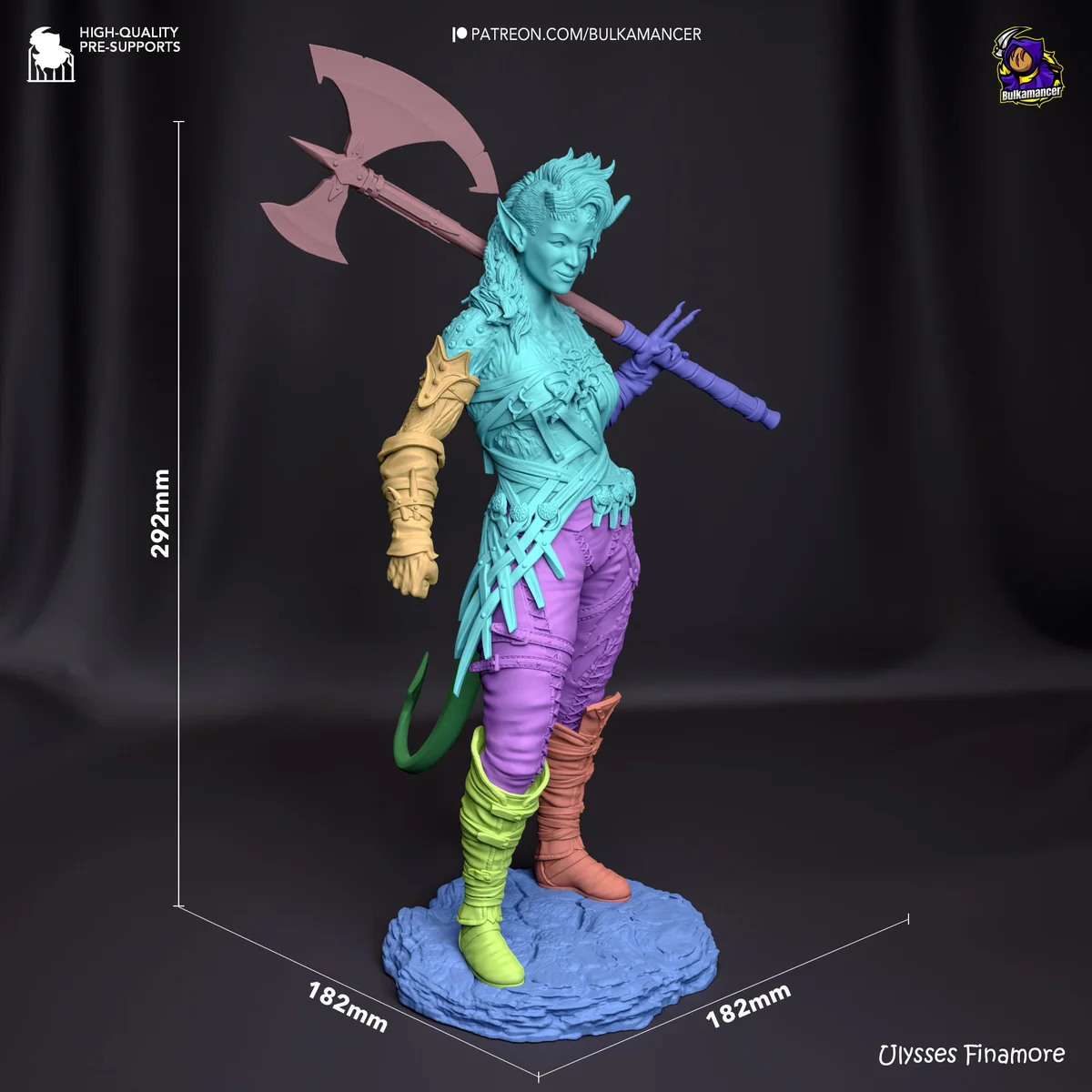 Karlach | Fan Art | 3D Printed Resin Model Garage Kit | *Un-Painted* | Bulkamancer 6