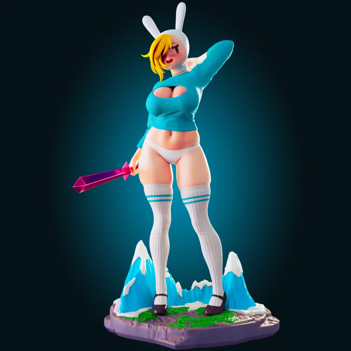 Fionna | Fan Art | 3D Printed Resin Model Garage Kit | *Un-Painted* | Officer Rhu 3