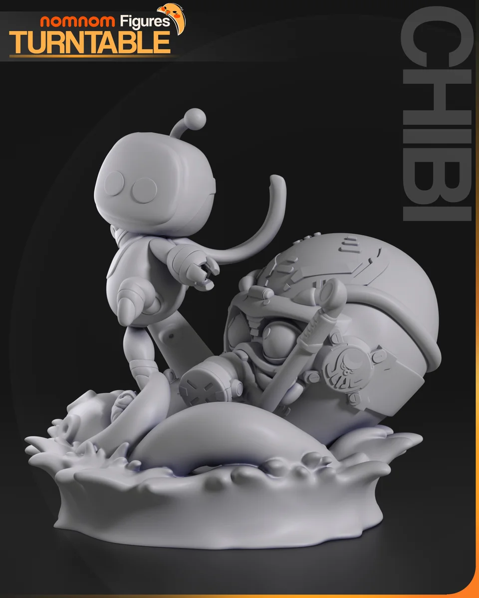 Chibi Astrobot | Fan Art | 3D Printed Resin Model Garage Kit | *Un-Painted* | Nomnom 8