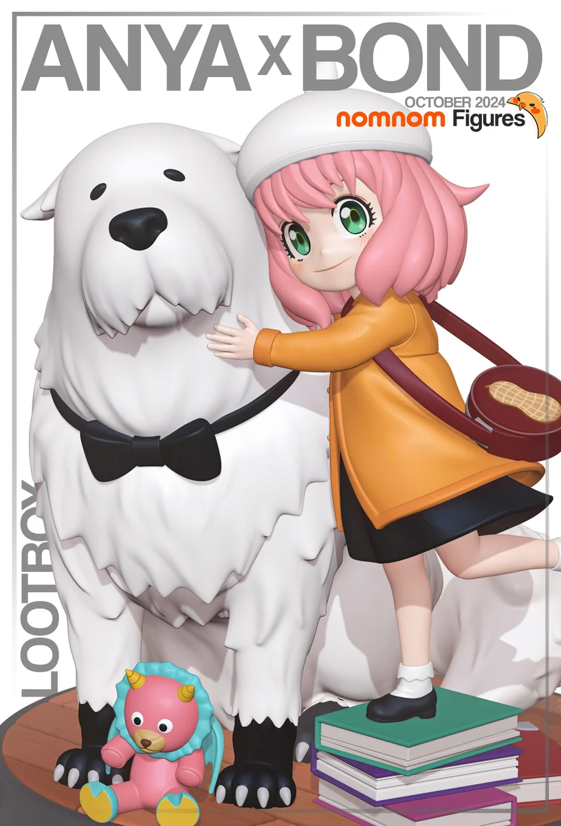 Anya x Bond | Fan Art | 3D Printed Resin Model Garage Kit | *Un-Painted* | Nomnom