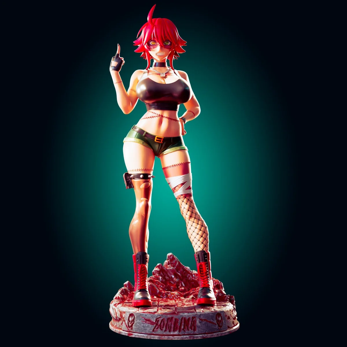 Zombie Girl | Fan Art | 3D Printed Resin Model Garage Kit | *Un-Painted* | Officer Rhu