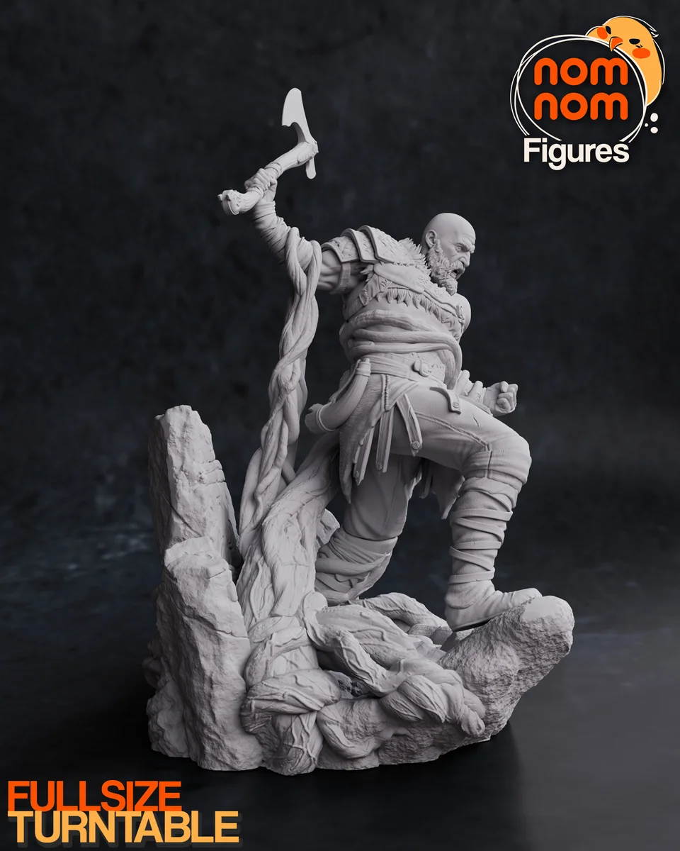Kratos | Fan Art | 3D Printed Resin Model Garage Kit | *Un-Painted* | Nomnom 7