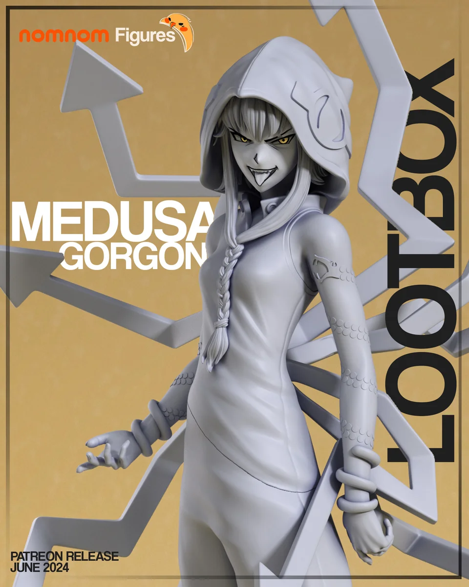 Medusa Gorgon | Fan Art | 3D Printed Resin Model Garage Kit | *Un-Painted* | Nomnom
