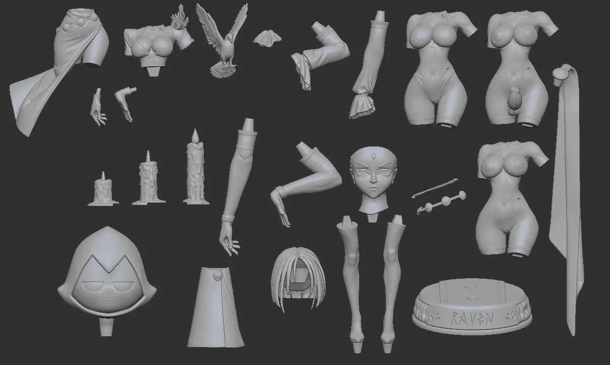 Raven | Fan Art | 3D Printed Resin Model Garage Kit | *Un-Painted* | Officer Rhu 9