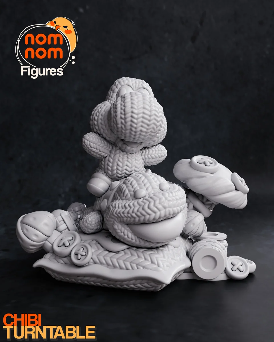 Chibi Yoshi | Fan Art | 3D Printed Resin Model Garage Kit | *Un-Painted* | Nomnom 6