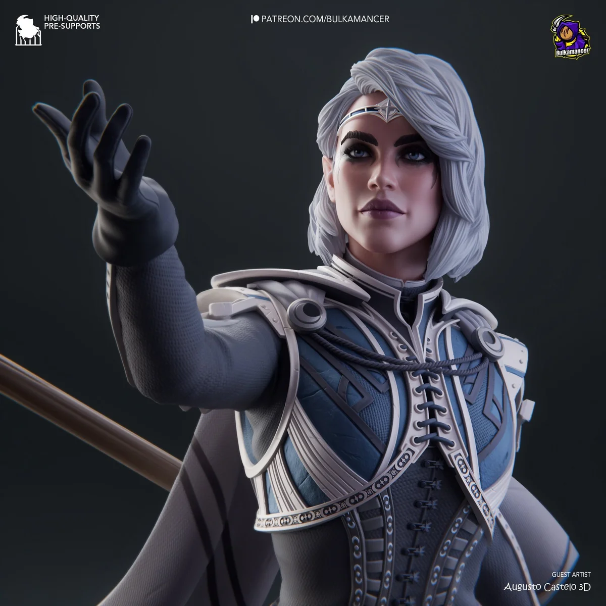 Moon Cleric | Fan Art | 3D Printed Resin Model Garage Kit | *Un-Painted* | Bulkamancer