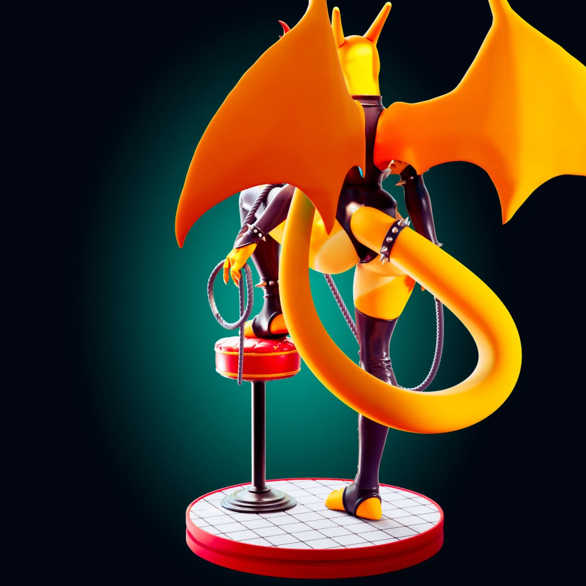 Dominatrix Dragon | Fan Art | 3D Printed Resin Model Garage Kit | *Un-Painted* | Officer Rhu 5