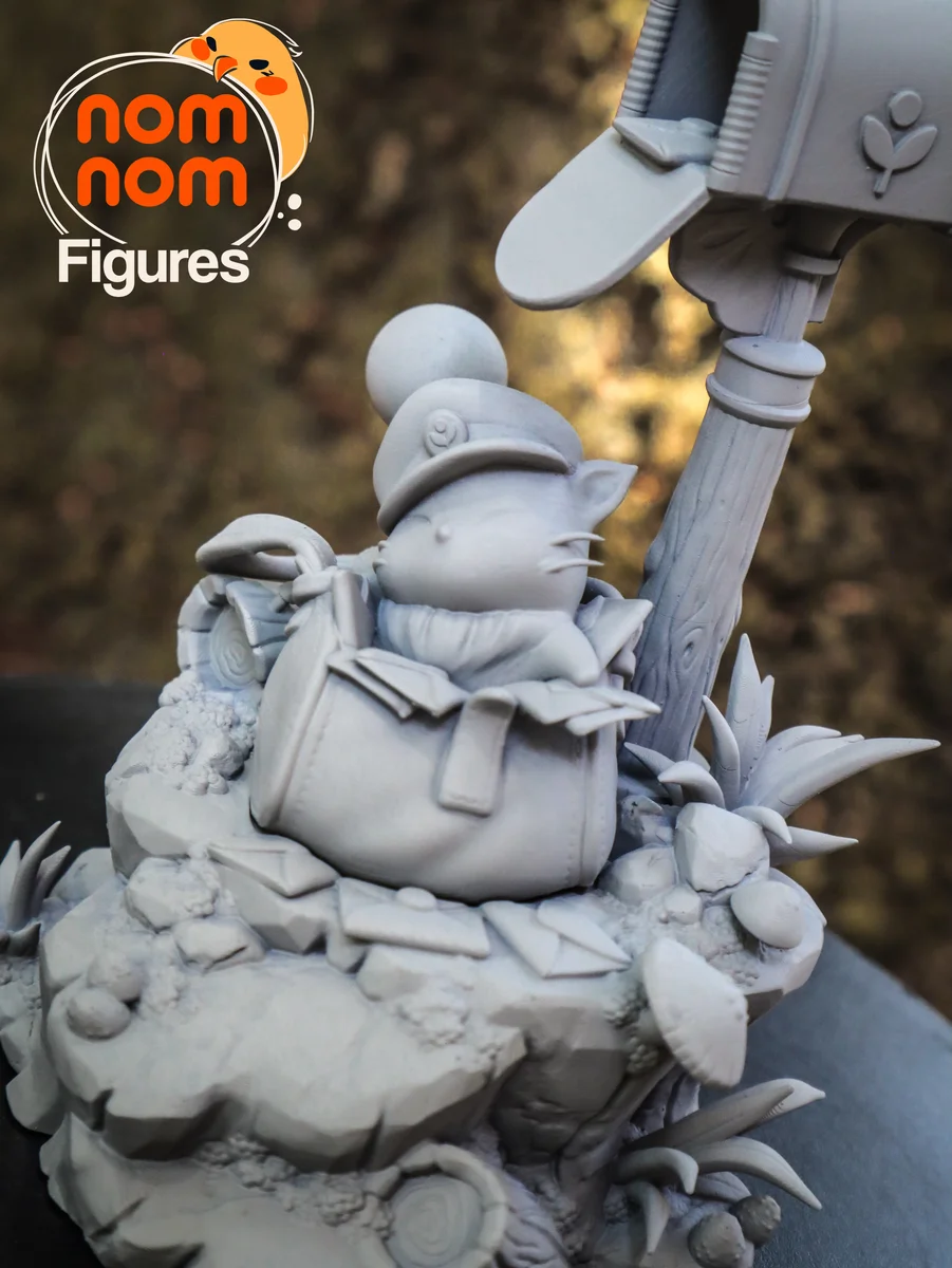 Chibi Mail Moogle | Fan Art | 3D Printed Resin Model Garage Kit | *Un-Painted* | Nomnom 8