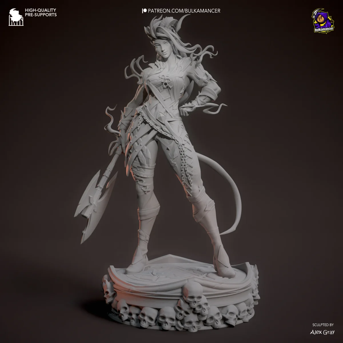 Karlach - Stylized | Fan Art | 3D Printed Resin Model Garage Kit | *Un-Painted* | Bulkamancer 9