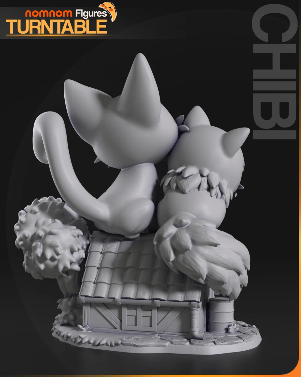 Chibi Jiji | Fan Art | 3D Printed Resin Model Garage Kit | *Un-Painted* | Nomnom 6