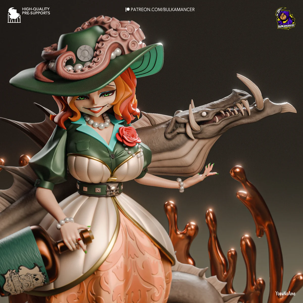 Rum Baba | Fan Art | 3D Printed Resin Model Garage Kit | *Un-Painted* | Bulkamancer