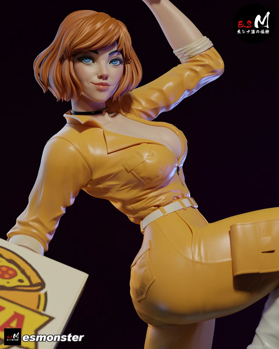 April O'Neil | Fan Art | 3D Printed Resin Model Garage Kit | *Un-Painted* | ES Monster