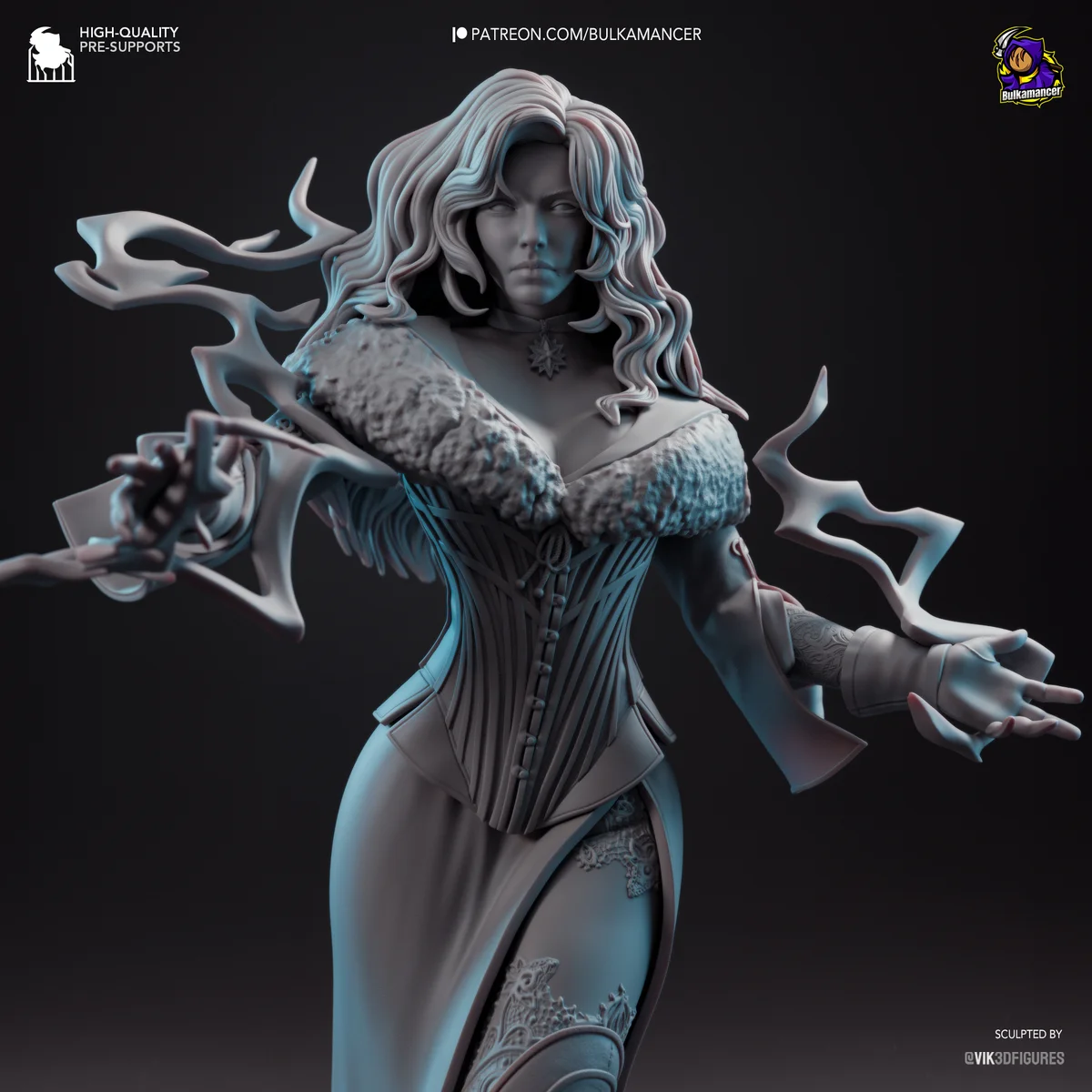 Yennefer | Fan Art | 3D Printed Resin Model Garage Kit | *Un-Painted* | Bulkamancer 7