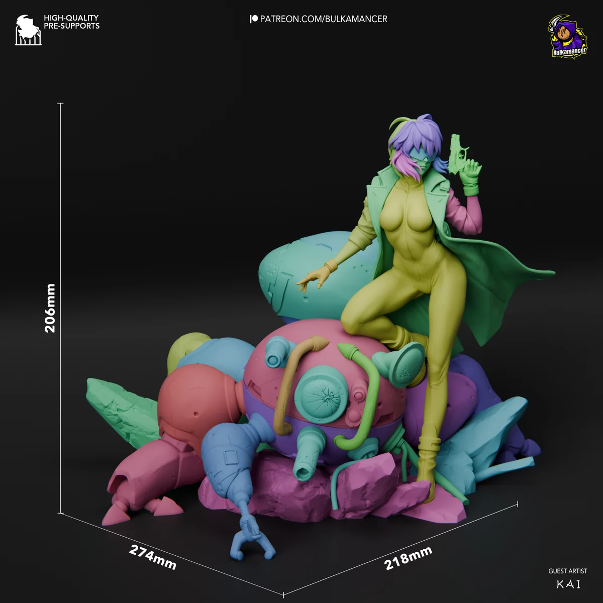 Motoko Kusanagi | Fan Art | 3D Printed Resin Model Garage Kit | *Un-Painted* | Bulkamancer 5