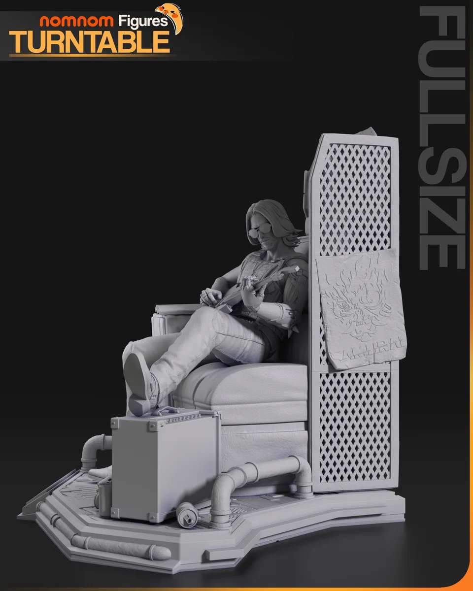 Johnny Silverhand | Fan Art | 3D Printed Resin Model Garage Kit | *Un-Painted* | Nomnom 7