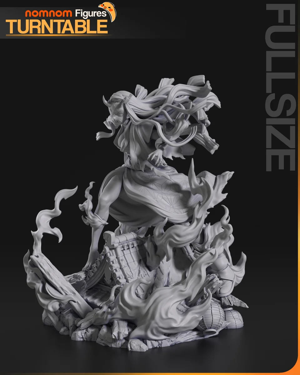 Nezuko | Fan Art | 3D Printed Resin Model Garage Kit | *Un-Painted* | Nomnom 6