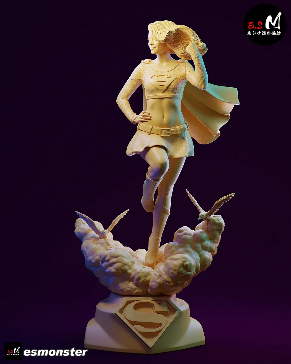 Supergirl v1 | Fan Art | 3D Printed Resin Model Garage Kit | *Un-Painted* | ES Monster 4