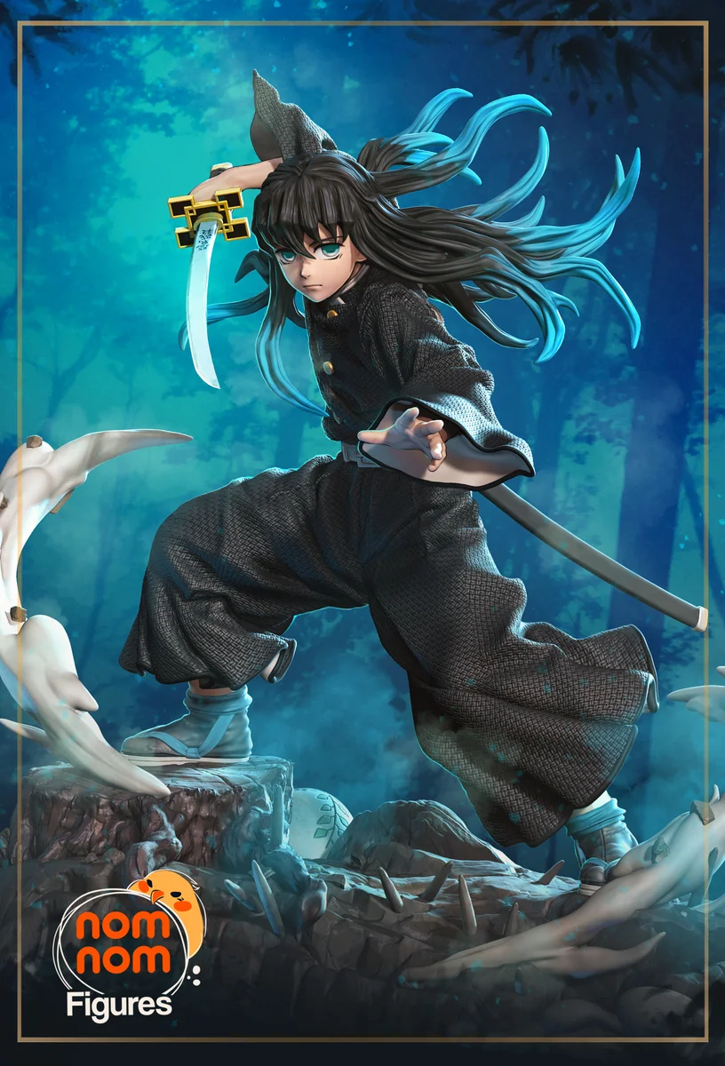 Muichiro | Fan Art | 3D Printed Resin Model Garage Kit | *Un-Painted* | Nomnom