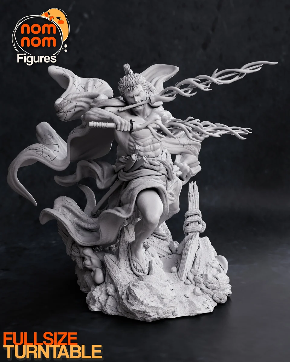 Wano Zoro | Fan Art | 3D Printed Resin Model Garage Kit | *Un-Painted* | Nomnom 6