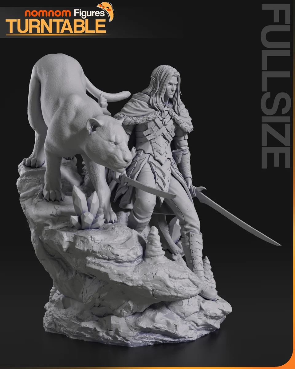 Drizzt Do'Urden | Fan Art | 3D Printed Resin Model Garage Kit | *Un-Painted* | Nomnom 6