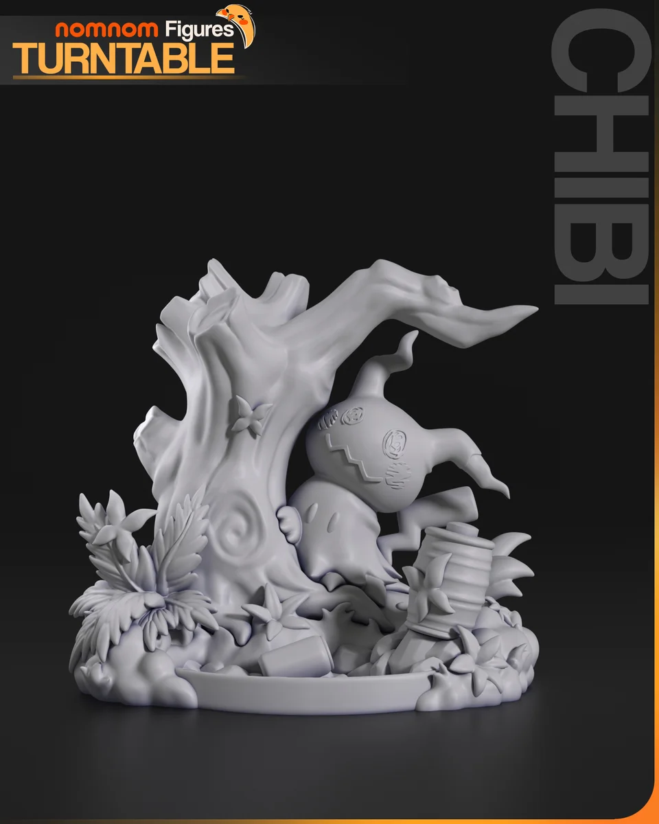 Chibi Mimikyu | Fan Art | 3D Printed Resin Model Garage Kit | *Un-Painted* | Nomnom 4