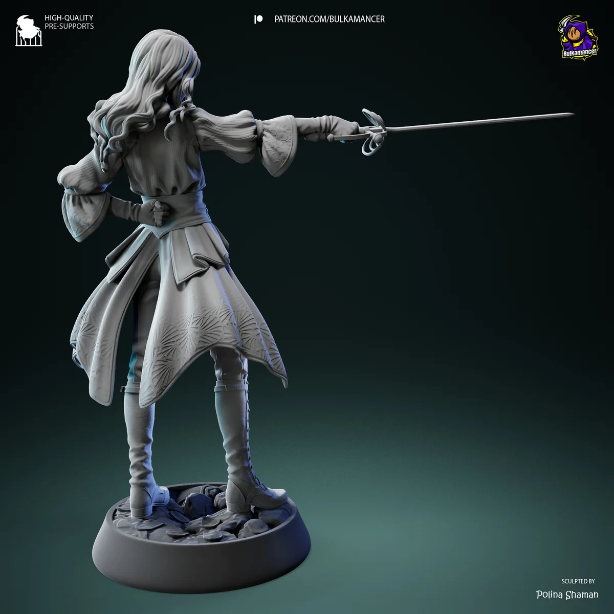 Real Maelle | Fan Art | 3D Printed Resin Model Garage Kit | *Un-Painted* | Bulkamancer 8
