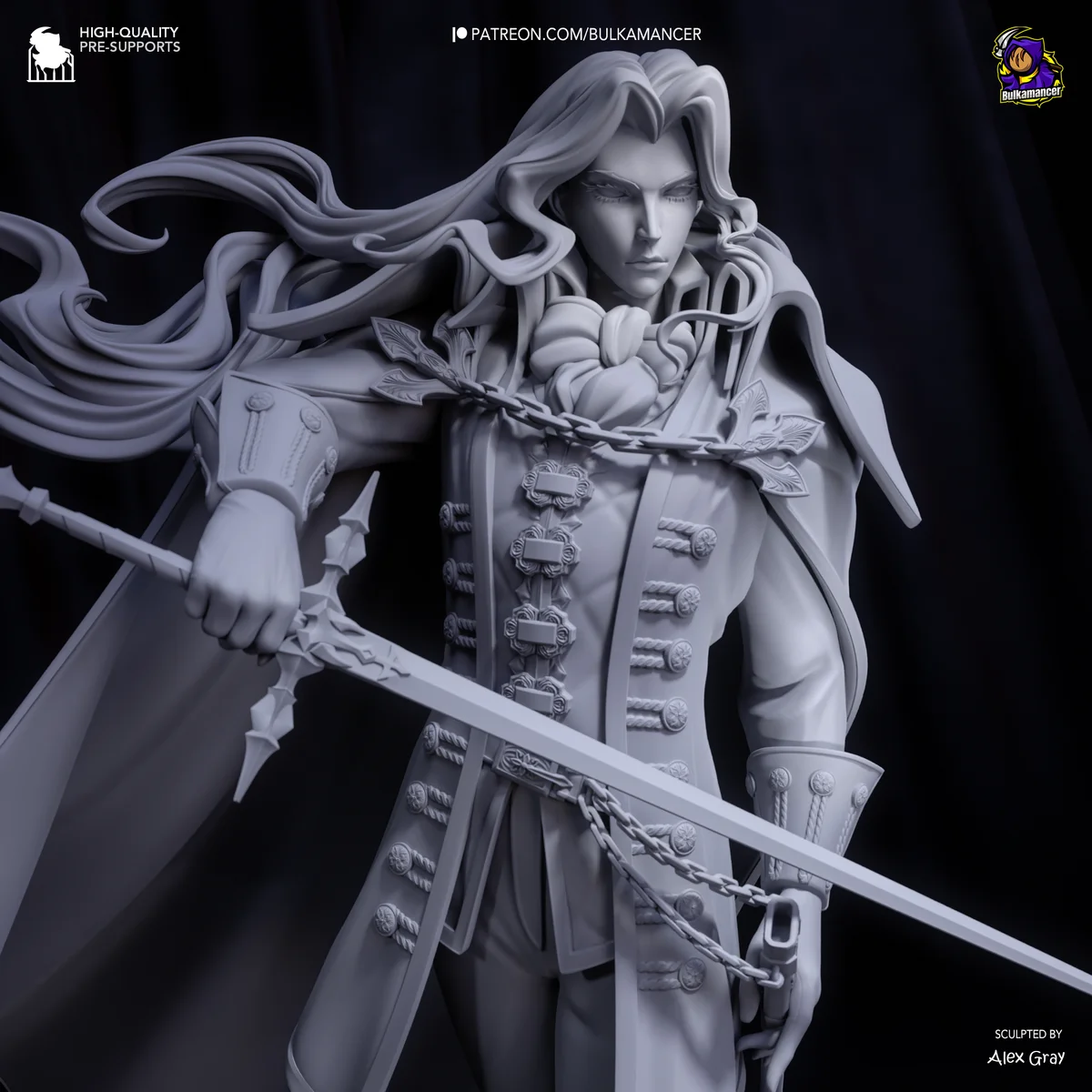 Alucard | Fan Art | 3D Printed Resin Model Garage Kit | *Un-Painted* | Bulkamancer 7