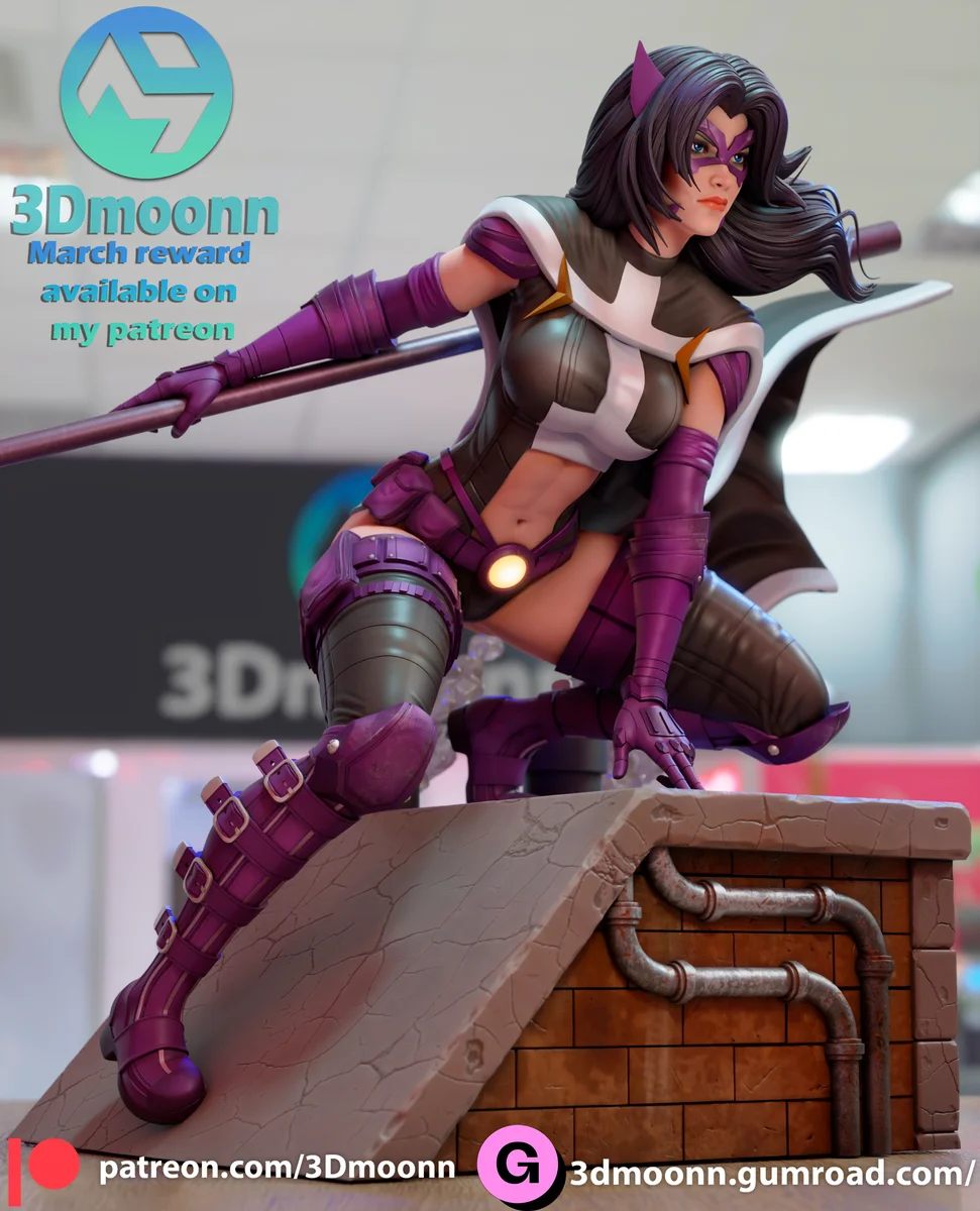 Huntress | Fan Art | 3D Printed Resin Model Garage Kit | *Un-Painted* | 3DMoonn 3