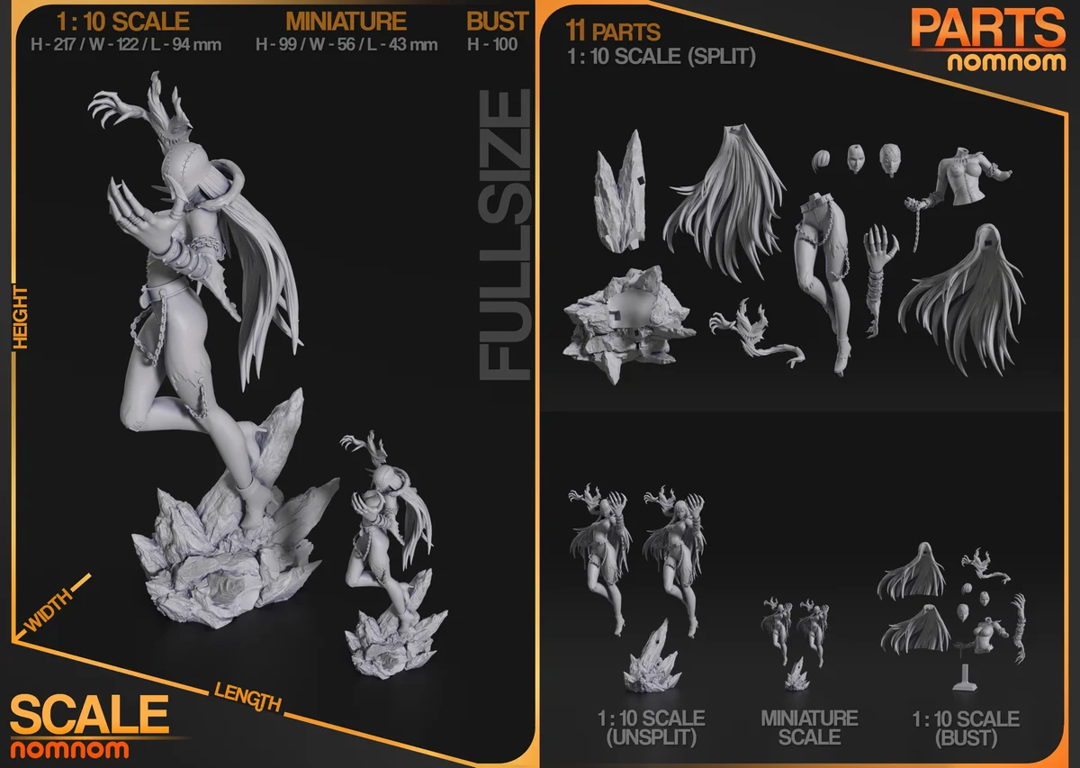 Lady Devimon | Fan Art | 3D Printed Resin Model Garage Kit | *Un-Painted* | Nomnom 10