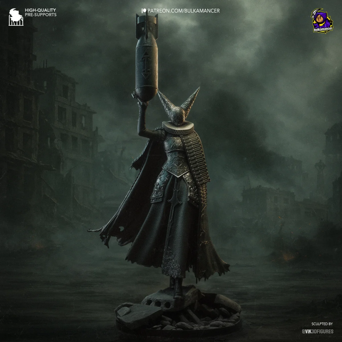 Artillery Witch | Fan Art | 3D Printed Resin Model Garage Kit | *Un-Painted* | Bulkamancer