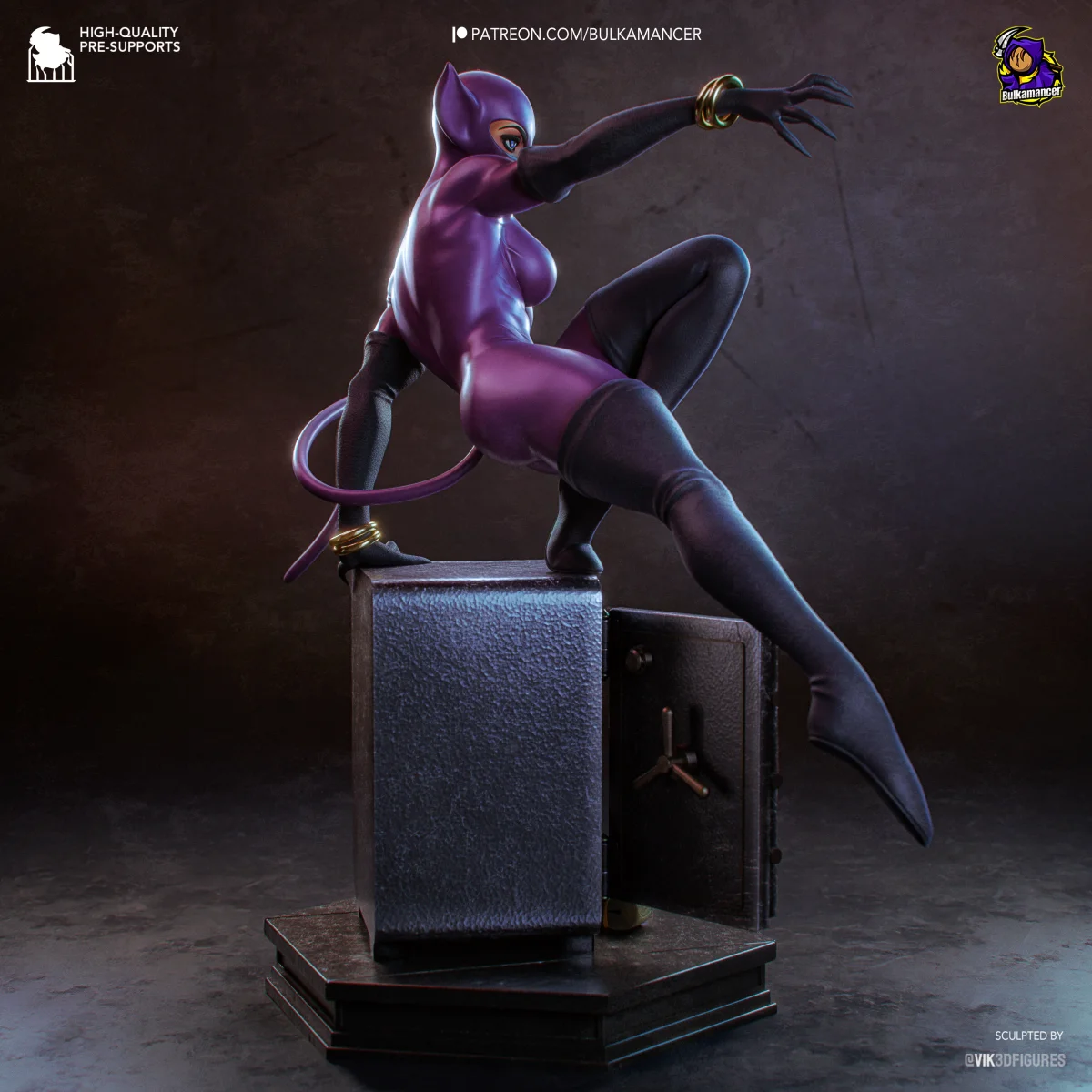 Catwoman | Fan Art | 3D Printed Resin Model Garage Kit | *Un-Painted* | Bulkamancer 4