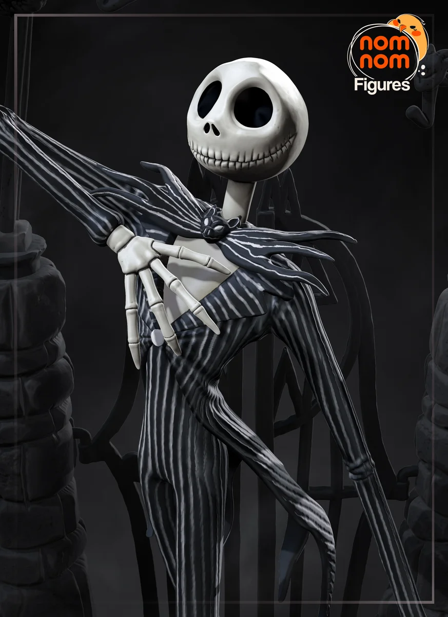Jack Skellington | Fan Art | 3D Printed Resin Model Garage Kit | *Un-Painted* | Nomnom