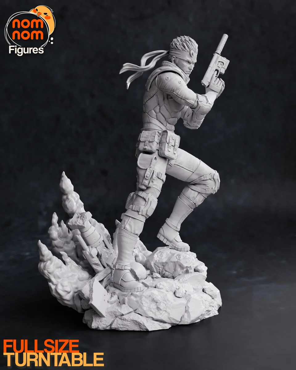 Solid Snake | Fan Art | 3D Printed Resin Model Garage Kit | *Un-Painted* | Nomnom 8