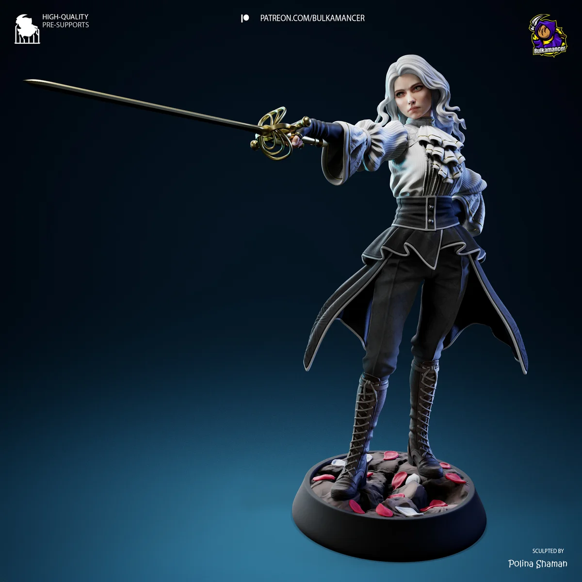 Real Maelle | Fan Art | 3D Printed Resin Model Garage Kit | *Un-Painted* | Bulkamancer 3