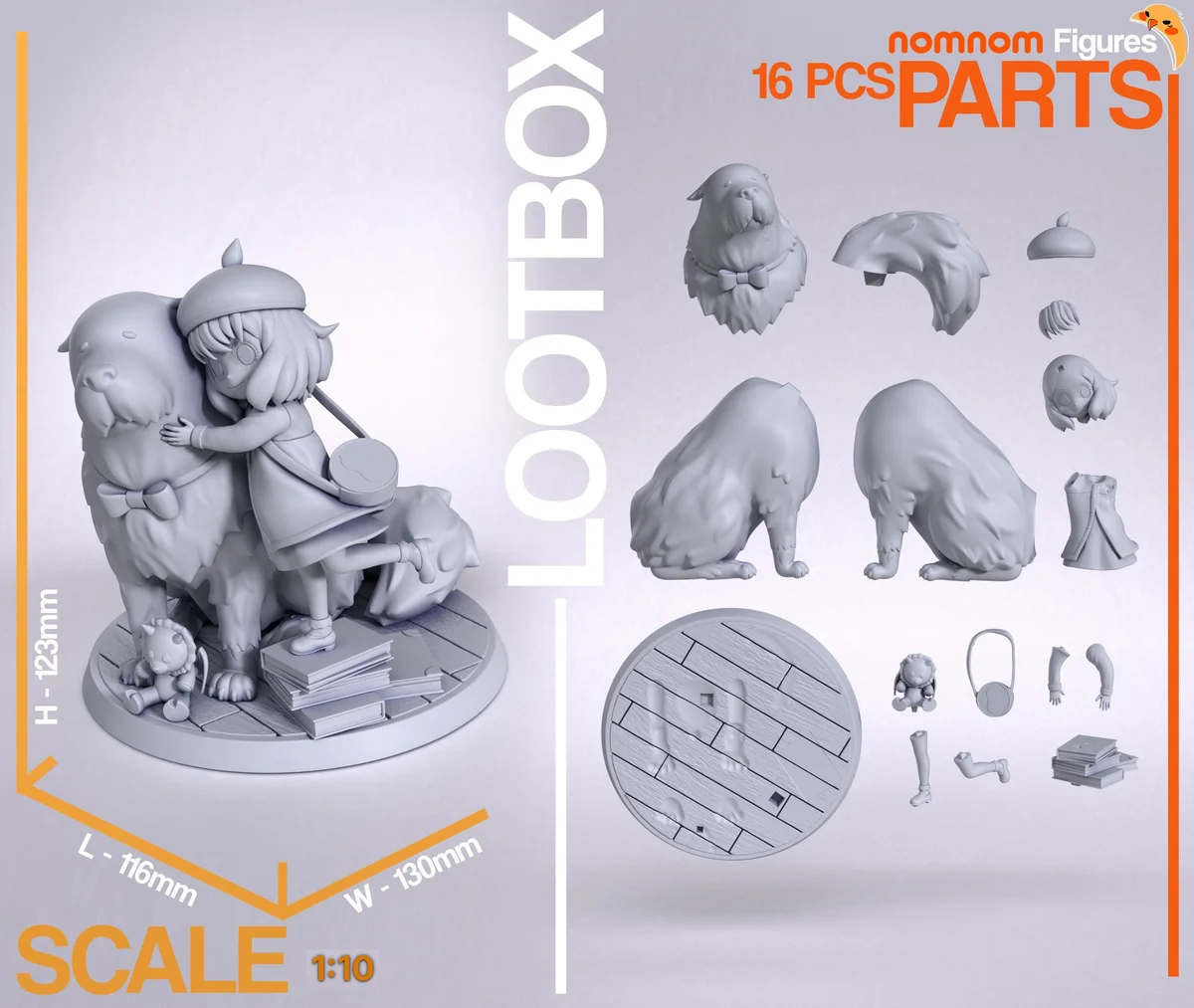 Anya x Bond | Fan Art | 3D Printed Resin Model Garage Kit | *Un-Painted* | Nomnom 3