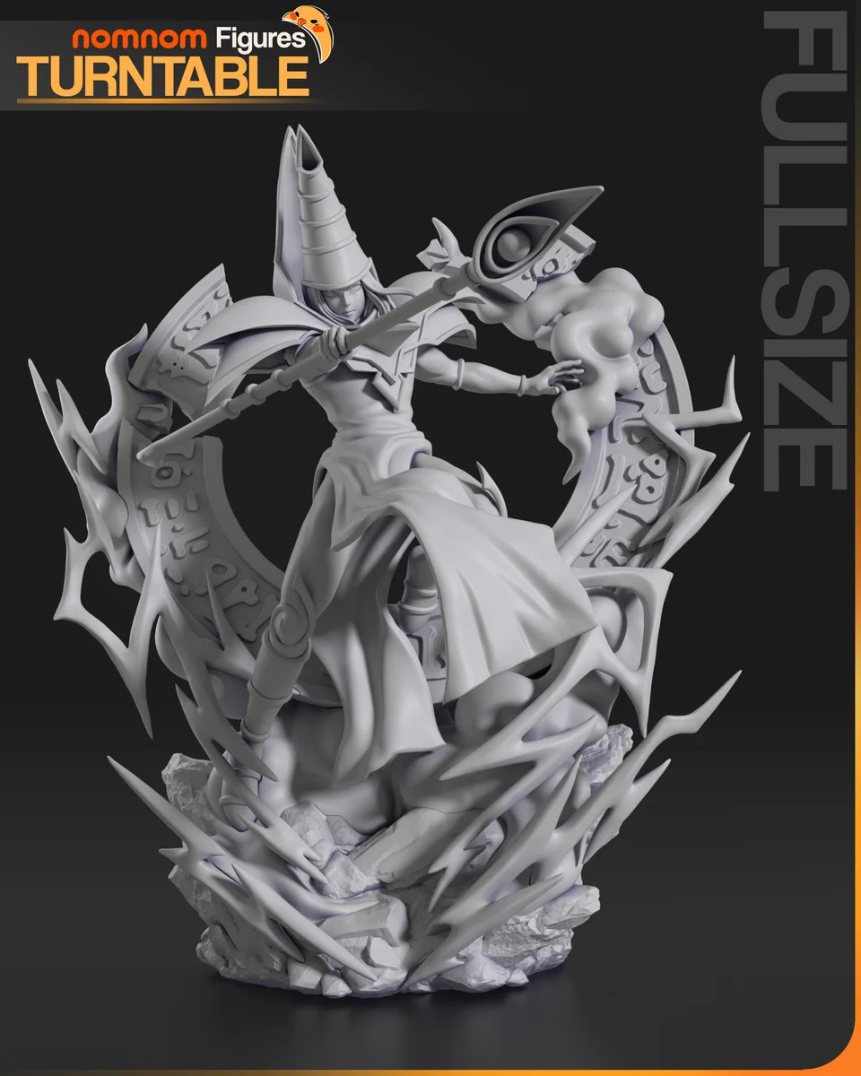Dark Magician | Fan Art | 3D Printed Resin Model Garage Kit | *Un-Painted* | Nomnom 4