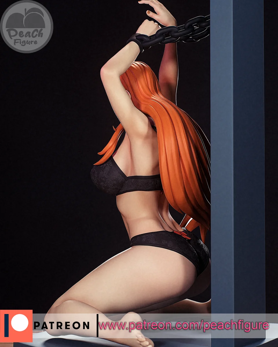 Orihime | Fan Art | 3D Printed Resin Model Garage Kit | *Un-Painted* | Peach Figure 5