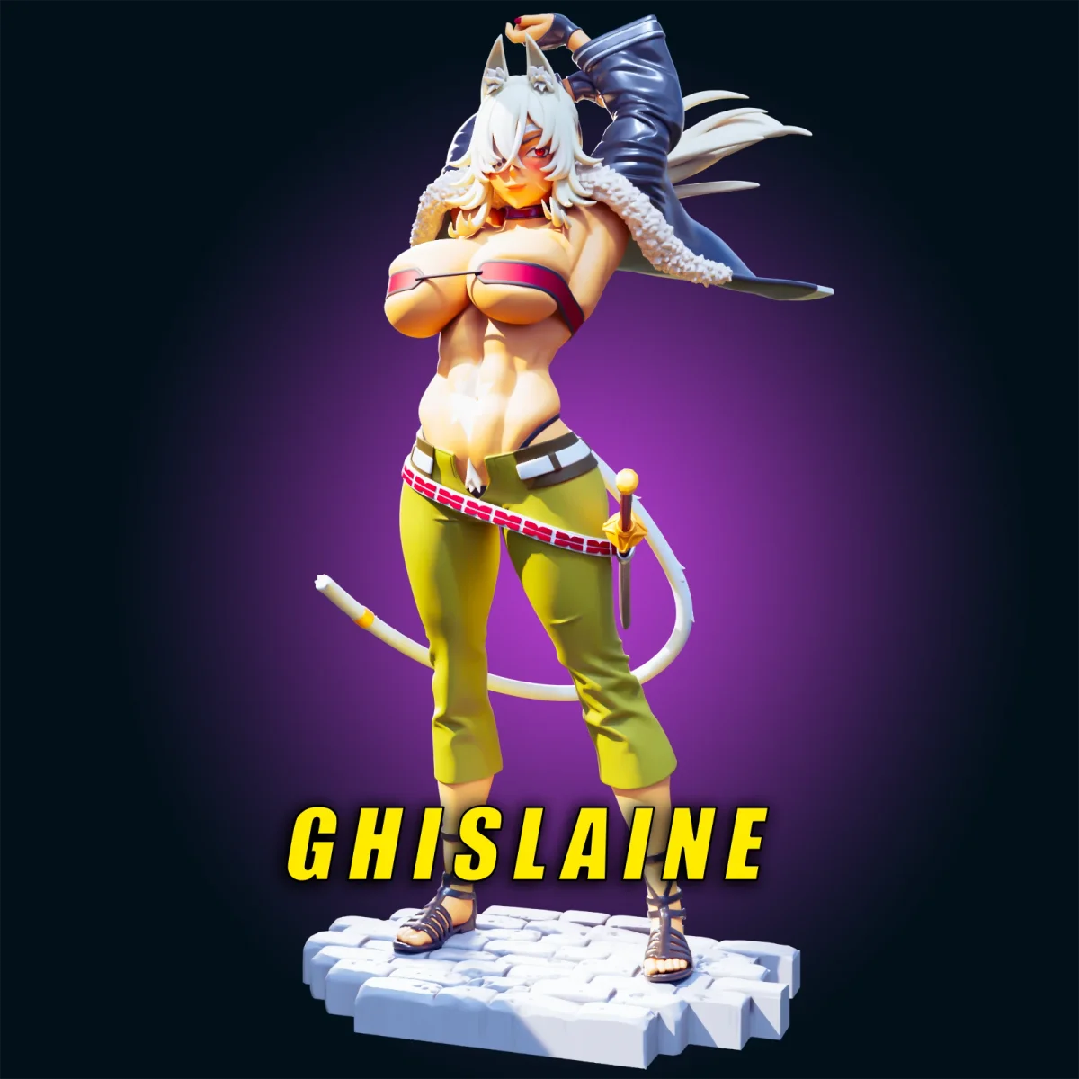 Ghislaine | Fan Art | 3D Printed Resin Model Garage Kit | *Un-Painted* | Officer Rhu
