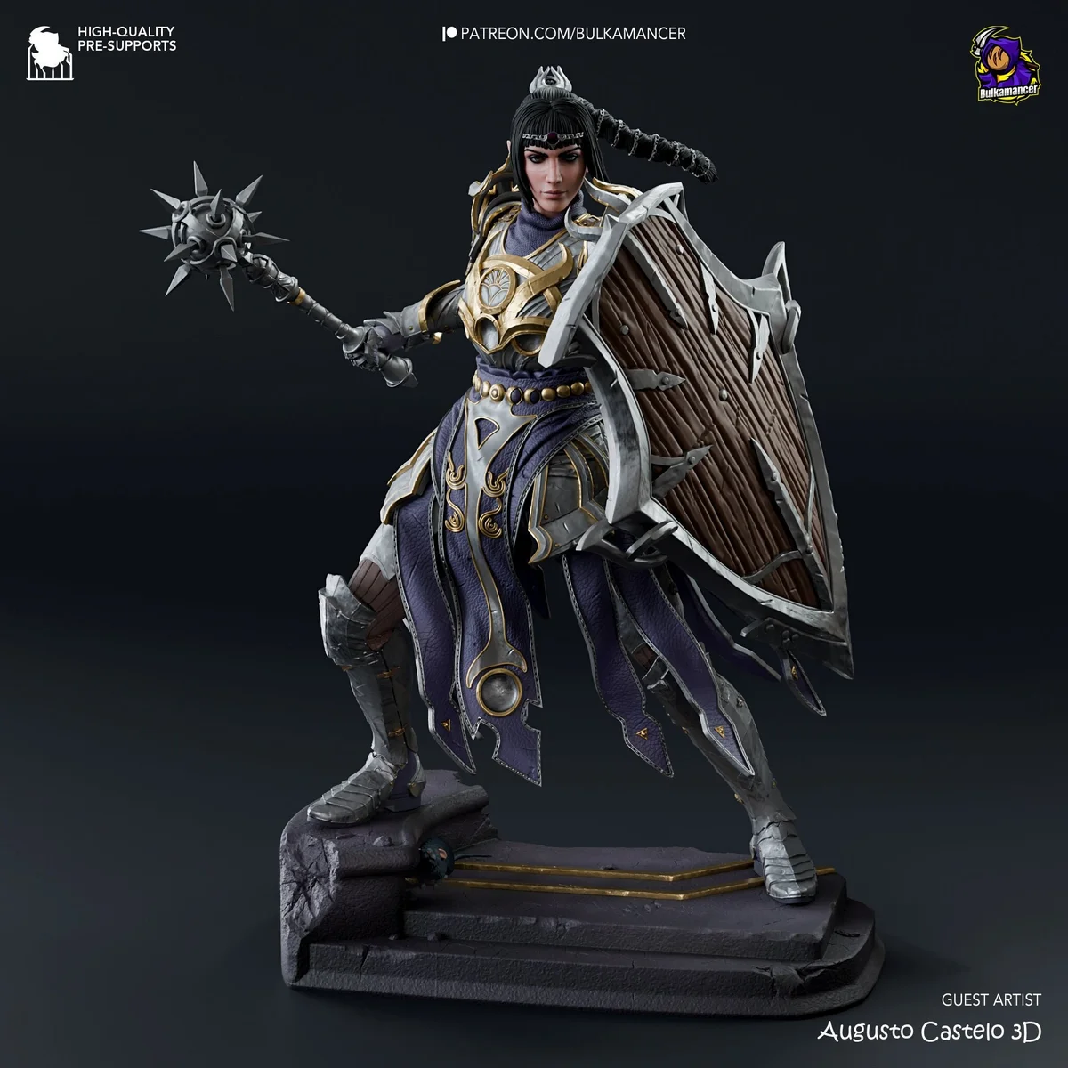 Sulking Cleric | Fan Art | 3D Printed Resin Model Garage Kit | *Un-Painted* | Bulkamancer