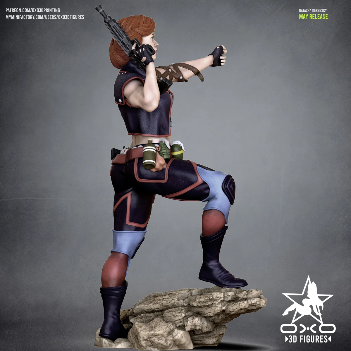 Natasha Kerensky | Fan Art | 3D Printed Resin Model Garage Kit | *Un-Painted* | OXO3D 3