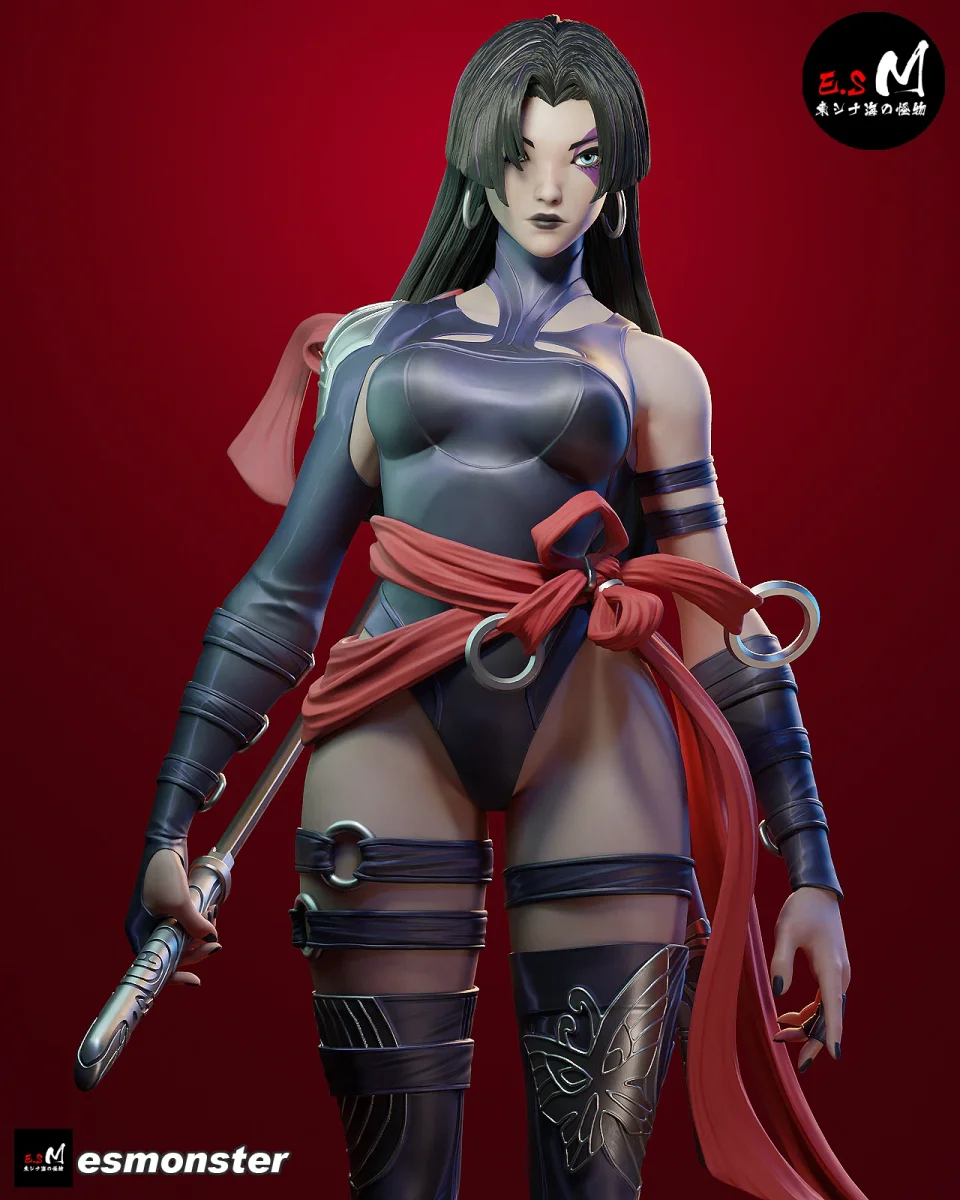 Psylocke P1 & P2 | Fan Art | 3D Printed Resin Model Garage Kit | *Un-Painted* | ES Monster