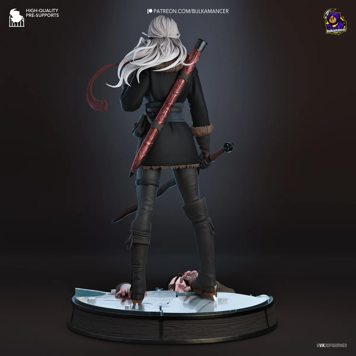 Ciri | Fan Art | 3D Printed Resin Model Garage Kit | *Un-Painted* | Bulkamancer 4