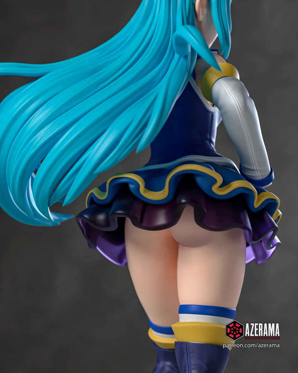 Aqua - KonoSuba | Fan Art | 3D Printed Resin Model Garage Kit | *Un-Painted* | Azerama 5