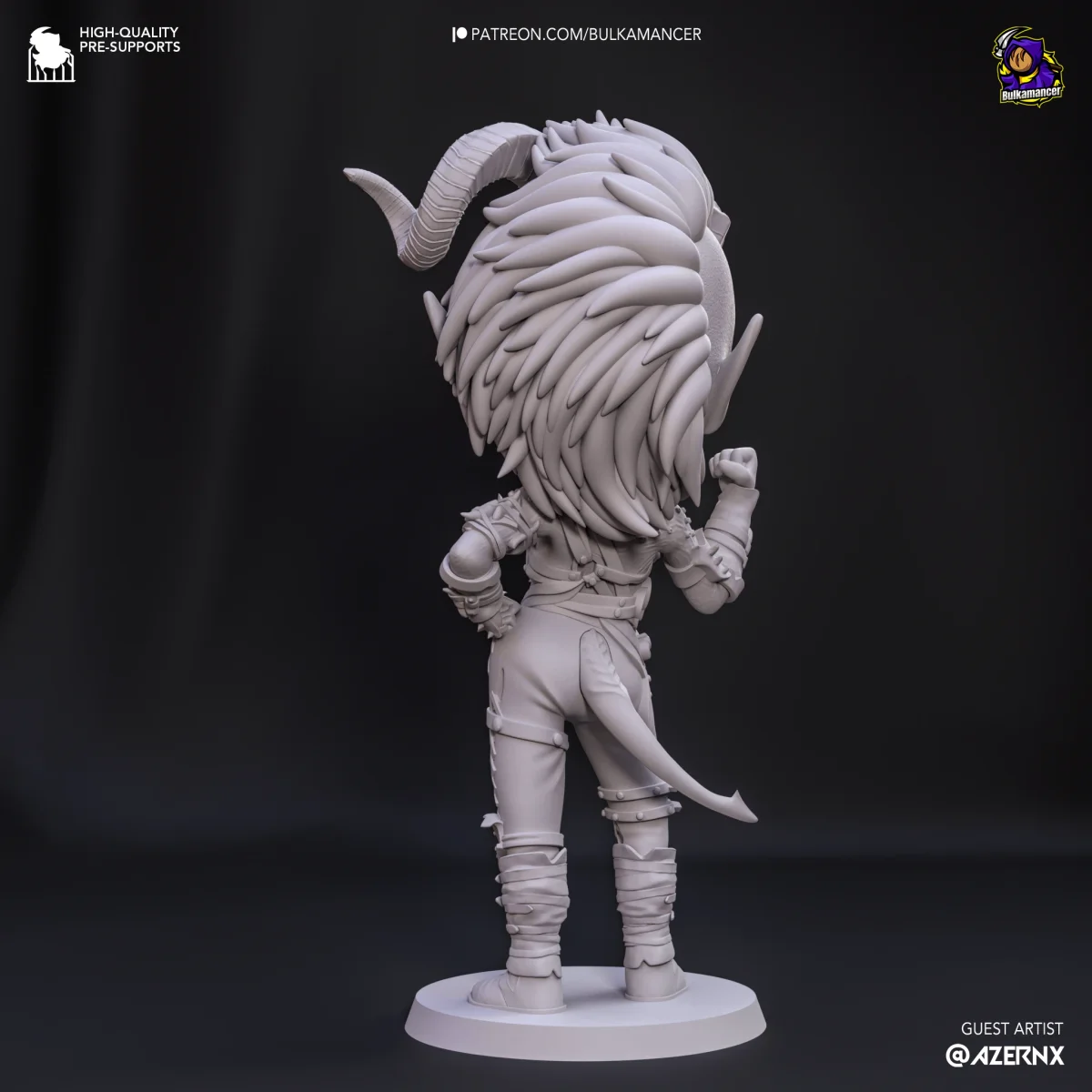 Chibi Karlach | Fan Art | 3D Printed Resin Model Garage Kit | *Un-Painted* | Bulkamancer 6