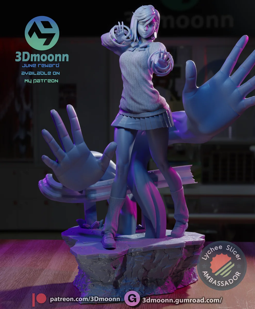 Momo | Fan Art | 3D Printed Resin Model Garage Kit | *Un-Painted* | 3DMoonn 5