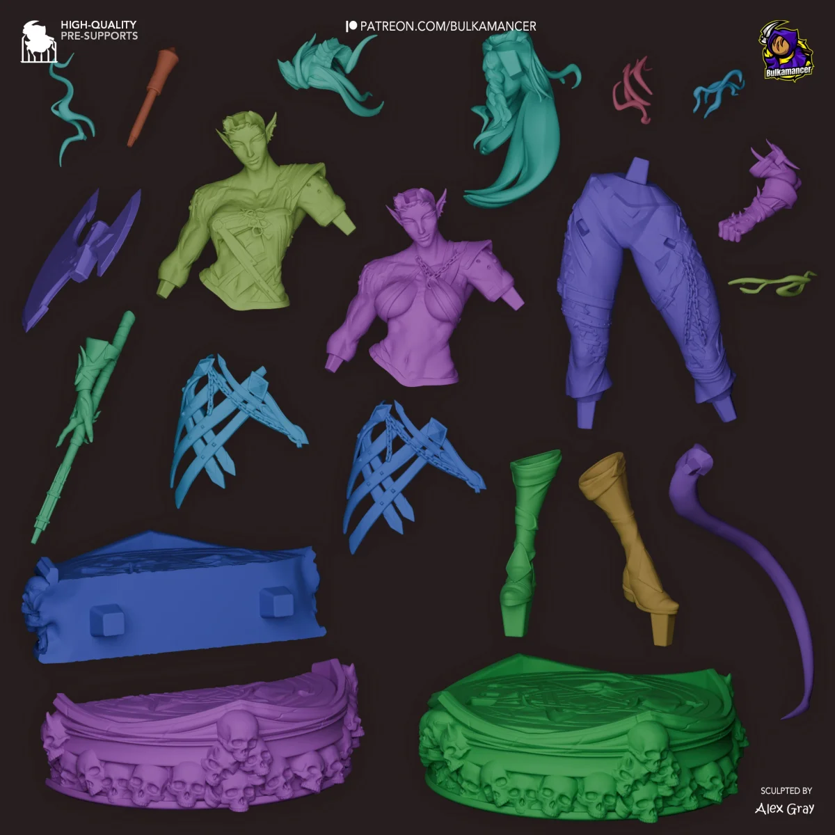 Karlach - Stylized | Fan Art | 3D Printed Resin Model Garage Kit | *Un-Painted* | Bulkamancer 7
