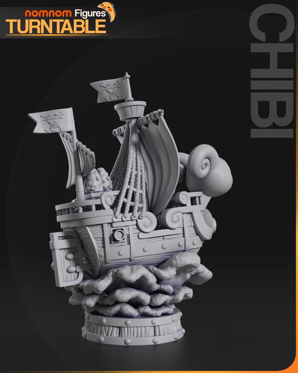 Chibi Going Merry | Fan Art | 3D Printed Resin Model Garage Kit | *Un-Painted* | Nomnom 6