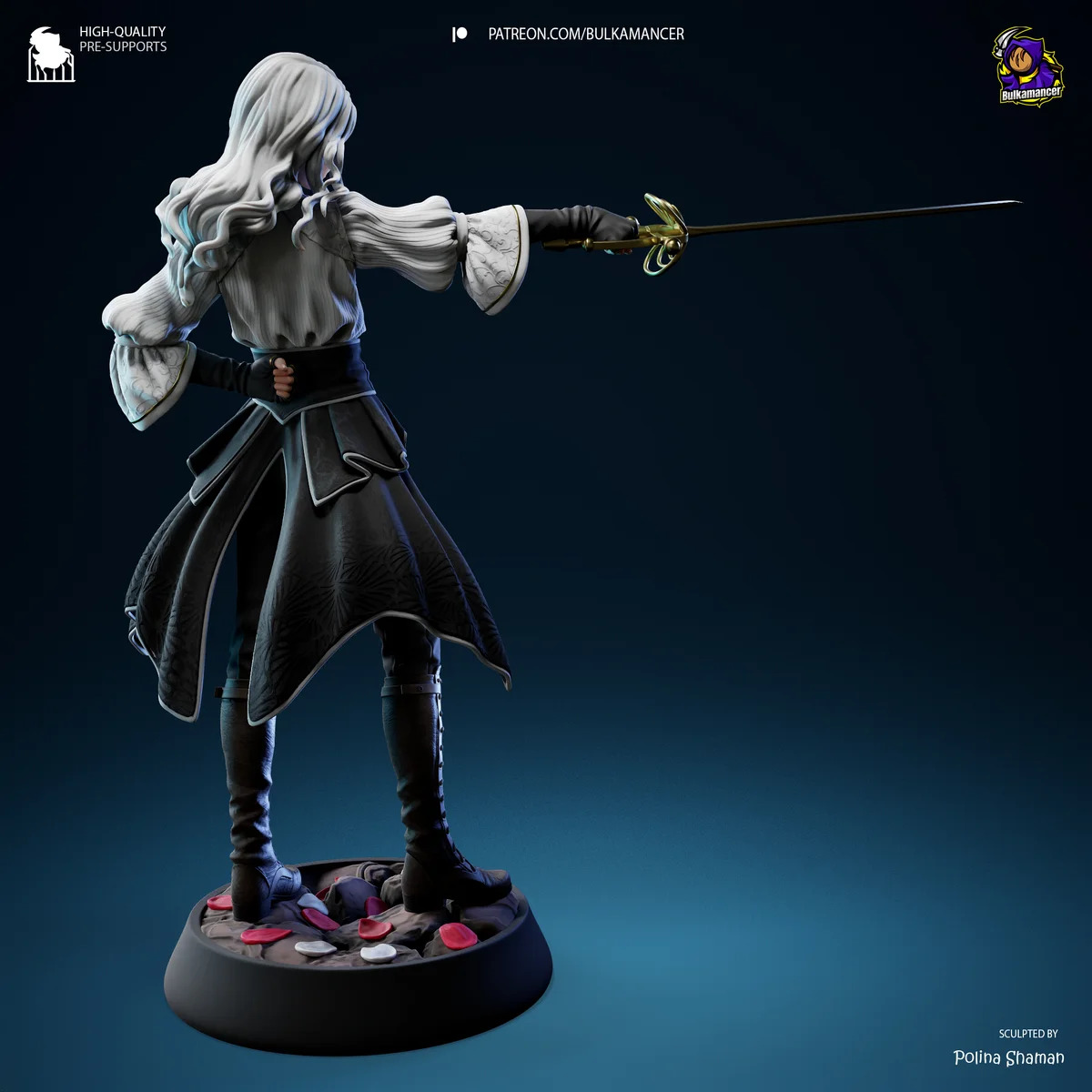 Real Maelle | Fan Art | 3D Printed Resin Model Garage Kit | *Un-Painted* | Bulkamancer 4