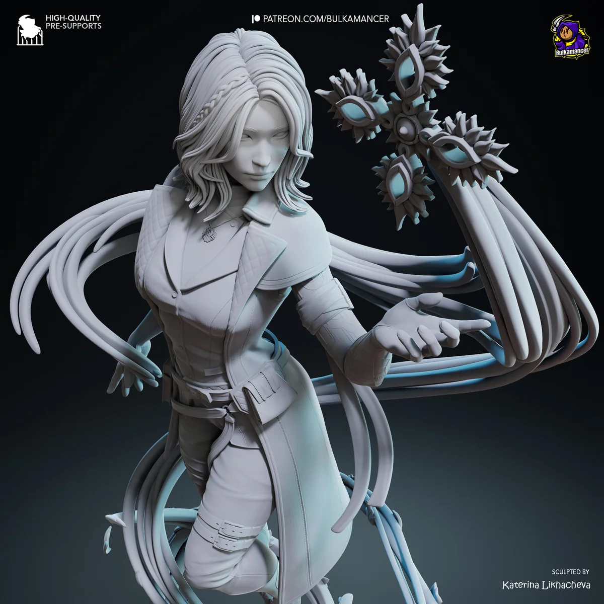 Lune | Fan Art | 3D Printed Resin Model Garage Kit | *Un-Painted* | Bulkamancer 5