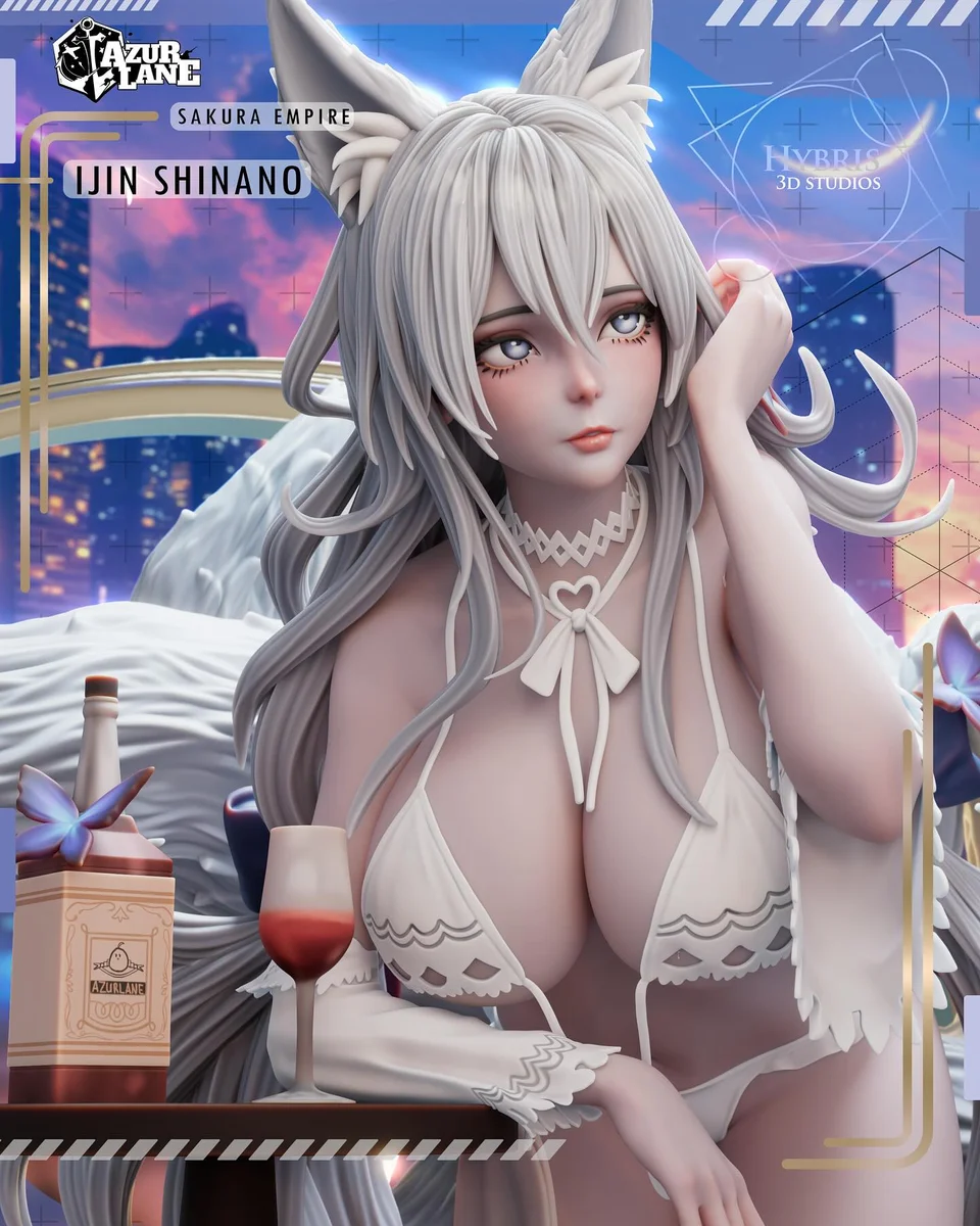 Ijin Shinano | Fan Art | 3D Printed Resin Model Garage Kit | *Un-Painted* | Hybris Studios 5